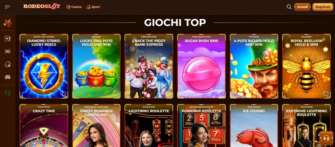Sfoglia la lobby dei giochi.
