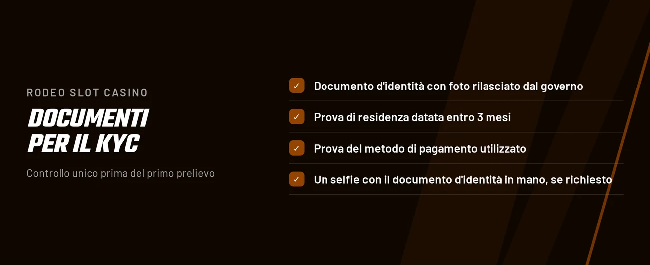 Raccogli documenti verifica identità.
